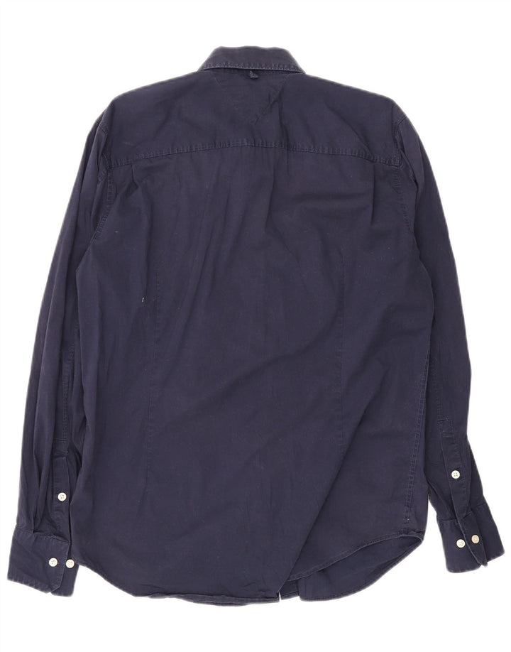 Tommy Hilfiger Herrenhemd XL Marineblau Baumwolle