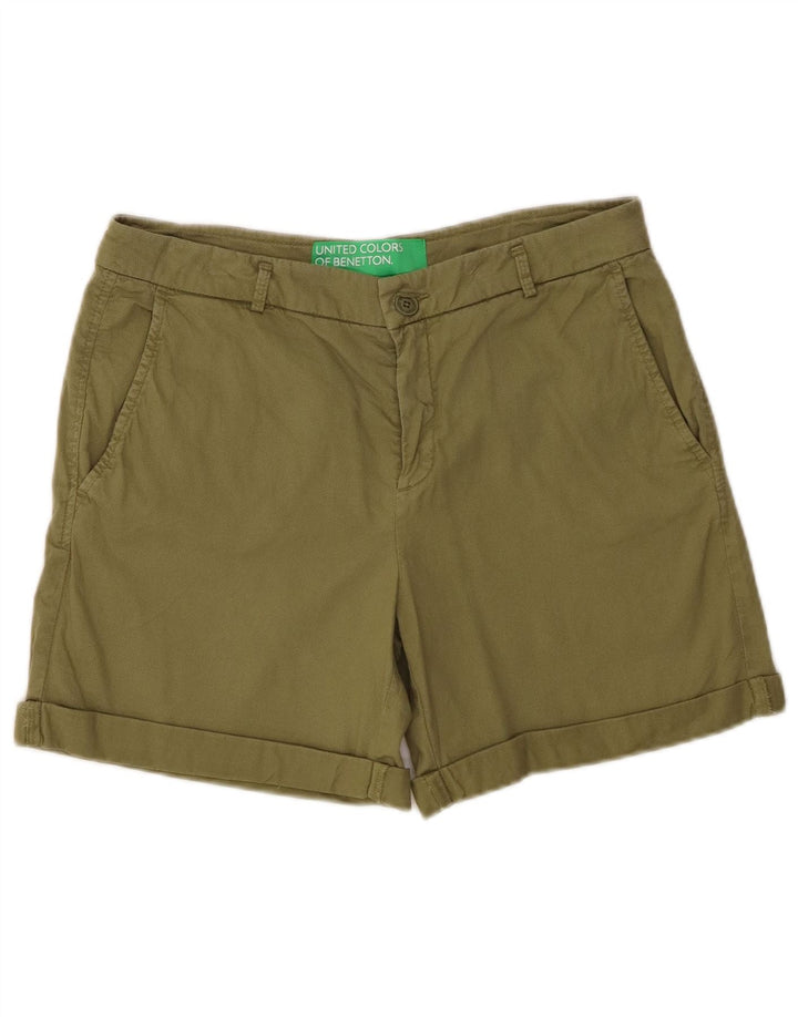 Benetton Herren Chinoshorts W30 Medium Khaki