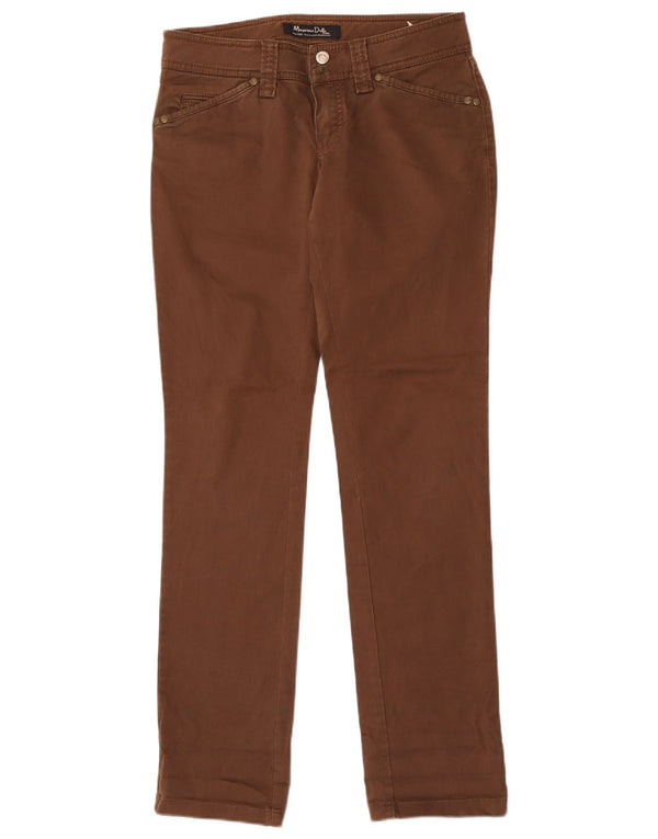 Massimo Dutti Slim Chino-Hose für Damen, EU 38, Größe S, W28, L33, Braun, Baumwolle