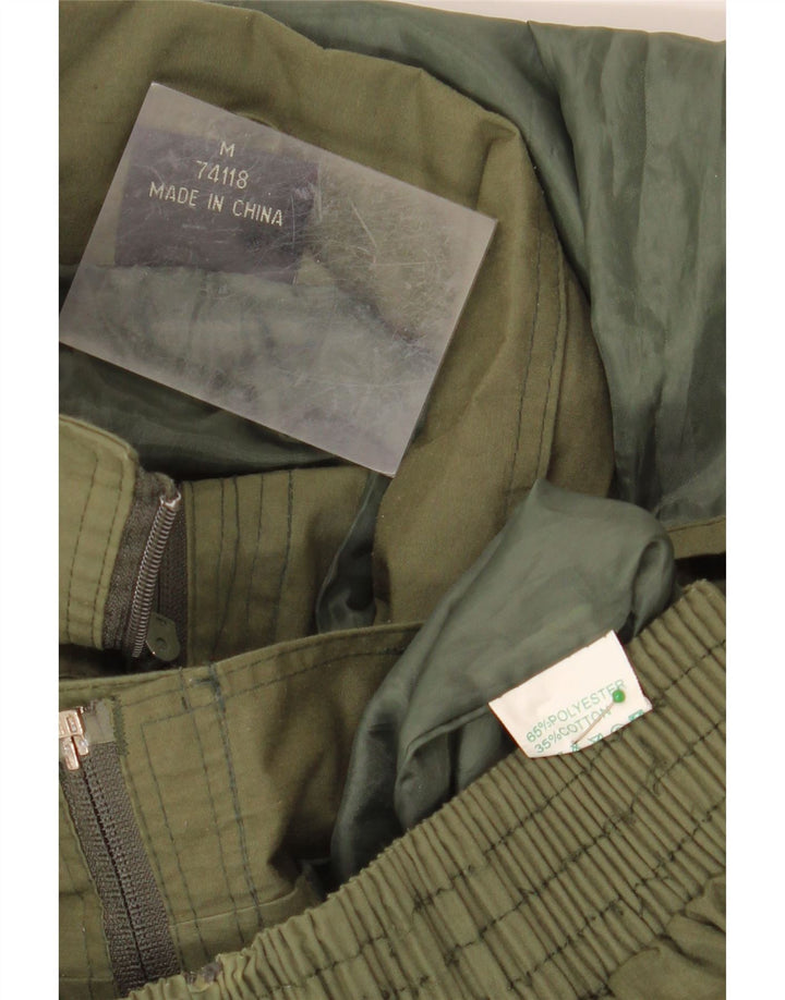 VINTAGE Herren-Utility-Jacke mit Kapuze, UK 38, mittleres Khaki-Polyester