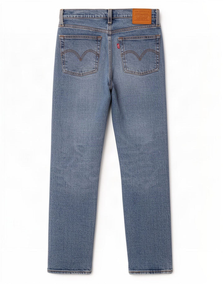 Levi's Damen Wedgie Straight Jeans W25 L27 Blaue Baumwolle