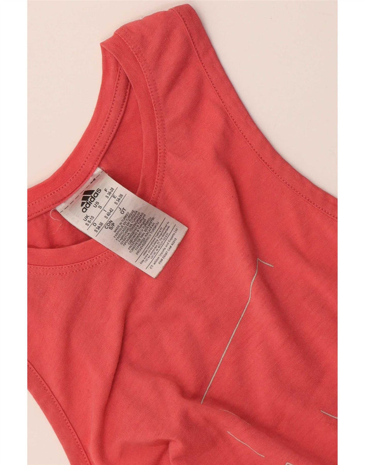 Adidas Damen Graphic Vest Top UK 8/10 Small Rosa Polyester