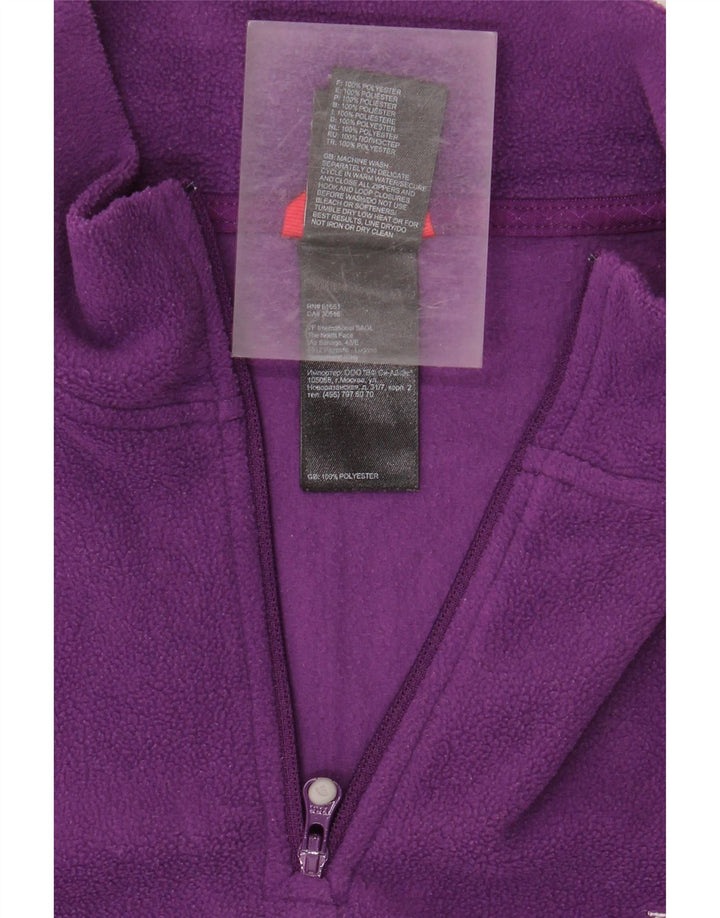 THE NORTH FACE Damen-Fleecepullover mit Reißverschluss am Hals, UK 16, Größe L, Lila, Polyester