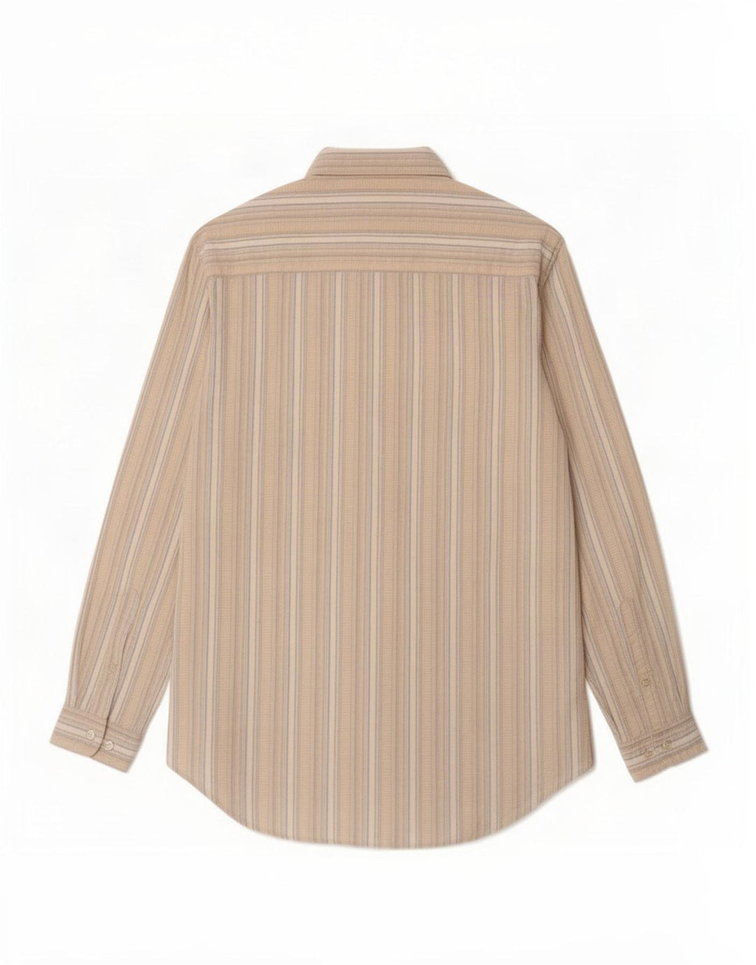 Marlboro Classics Herrenhemd, groß, beige gestreift, Polyethylen