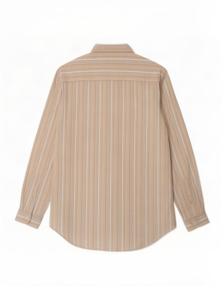Marlboro Classics Herrenhemd, groß, beige gestreift, Polyethylen