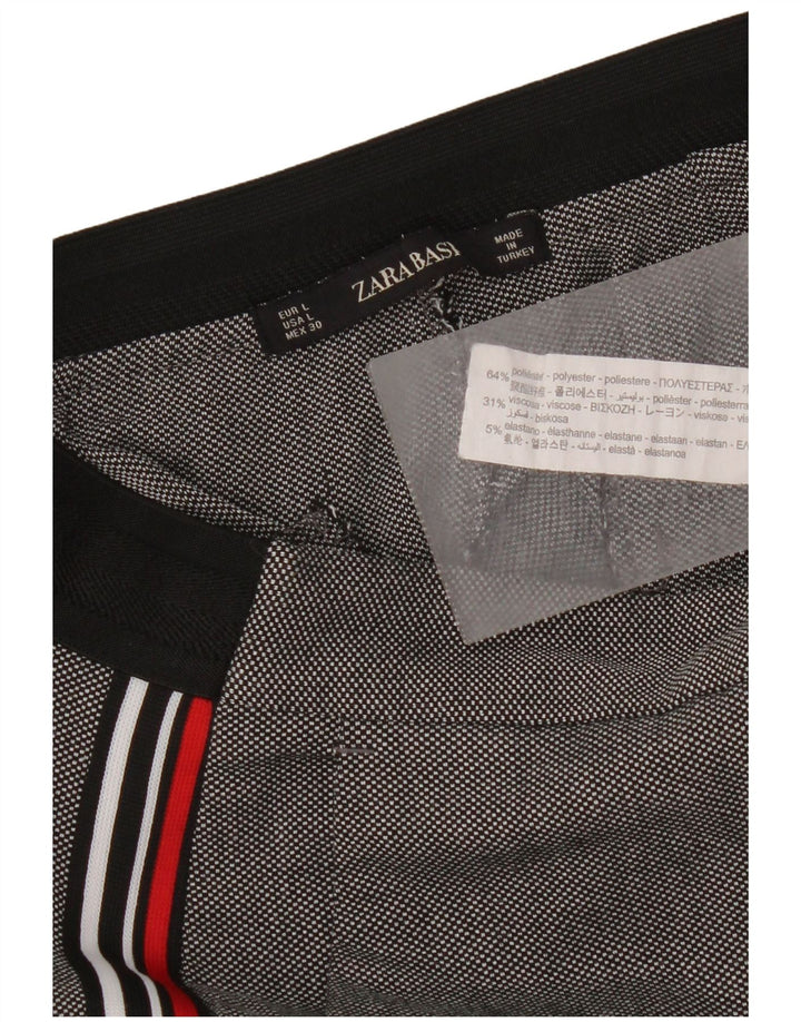 Gerade Chino-Hose für Damen von Zara, Größe L, W30, L27, Grau, Polyester