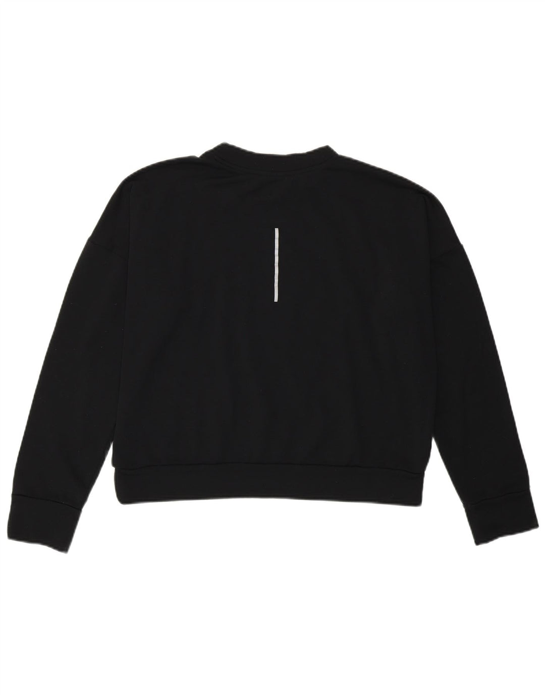 Nike Damen Crop Sweatshirt Pullover UK 12 Medium Schwarz Polyester Sport