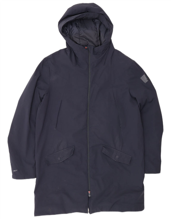 Museum Herren-Parkajacke mit Kapuze IT 54 2XL Marineblaues Nylon
