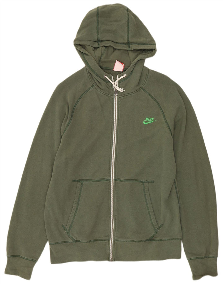 Nike Herren-Kapuzenpullover mit Reißverschluss, mittlere Khaki-Baumwolle