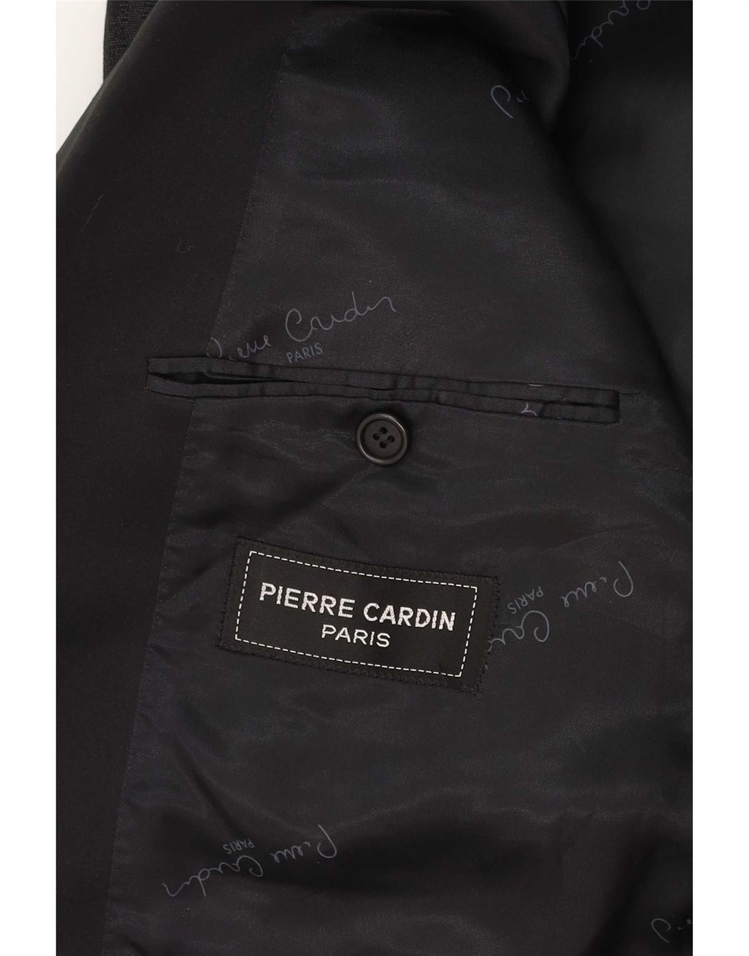 Pierre Cardin Herren-Blazer-Jacke IT 50, groß, schwarz, geometrisch, klassisch