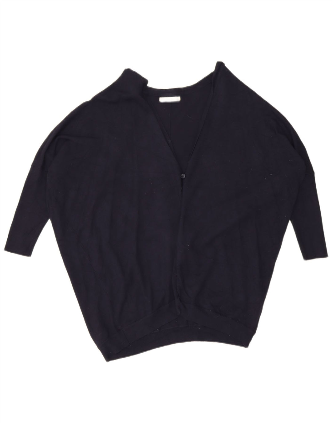 Zara Damen-Strickjacke mit Fledermausärmeln, übergroß, Gr. 14, mittleres Marineblau