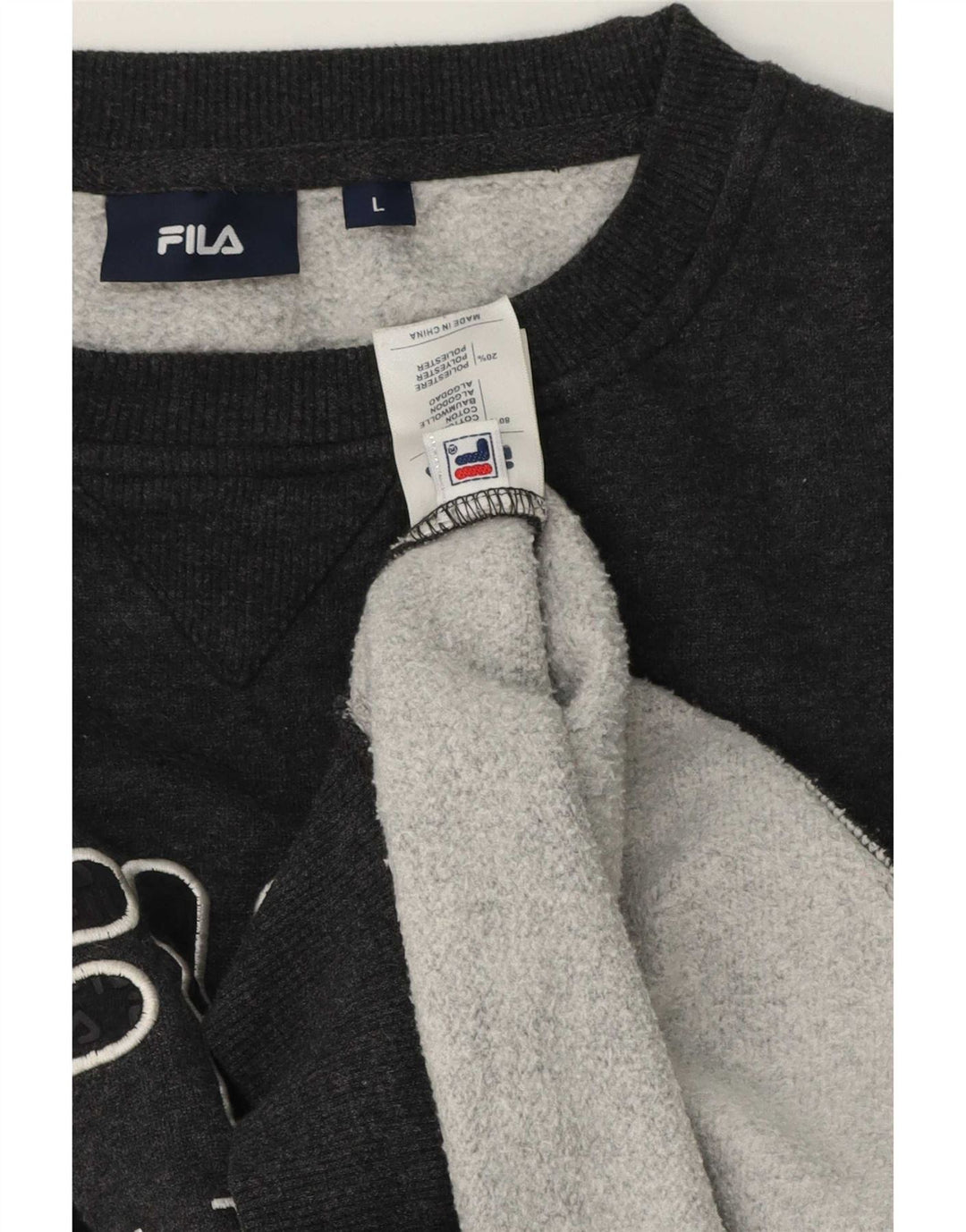 Fila Herren Grafik-Sweatshirt-Pullover, große graue Baumwolle