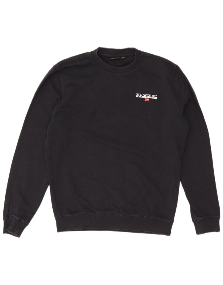 Napapijri Geographic Herren-Sweatshirt aus mittelblauer Baumwolle