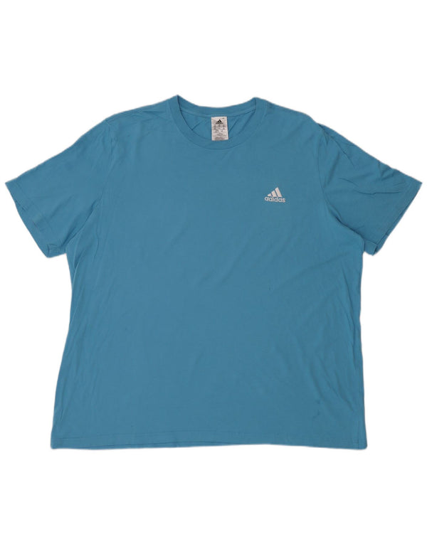 Adidas Herren T-Shirt Top 2XL Blau Baumwolle