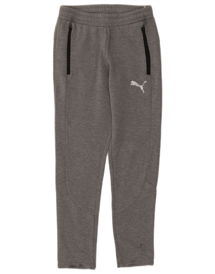 PUMA Herren-Trainingshose, klein, grau gefleckte Baumwolle