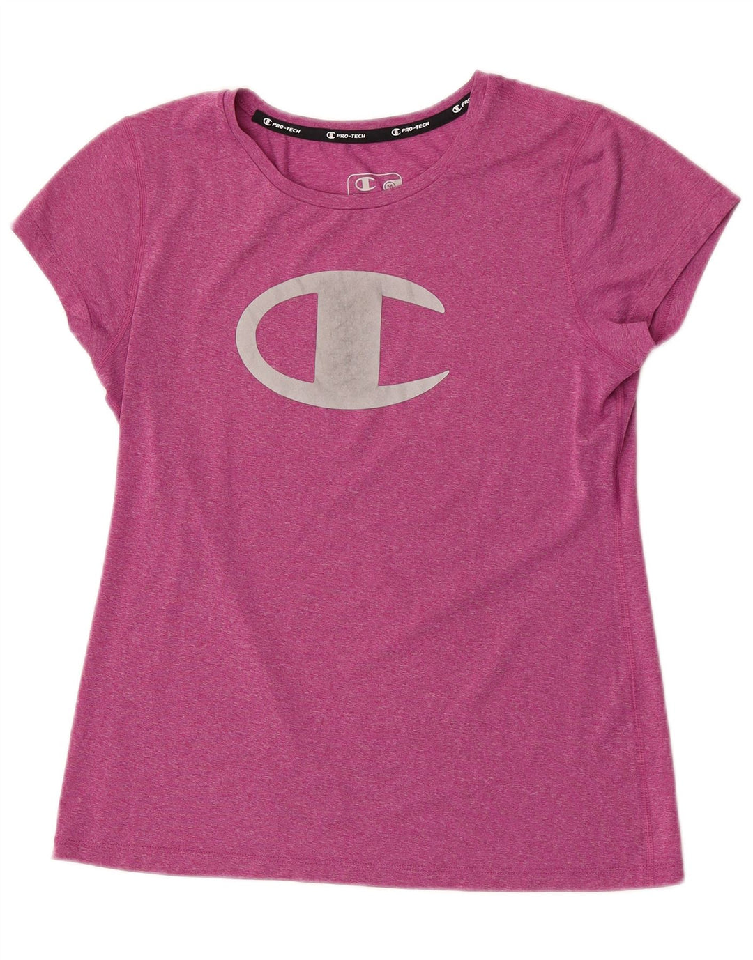 Champion Damen Grafik-T-Shirt-Oberteil UK 12 Mittelrosa