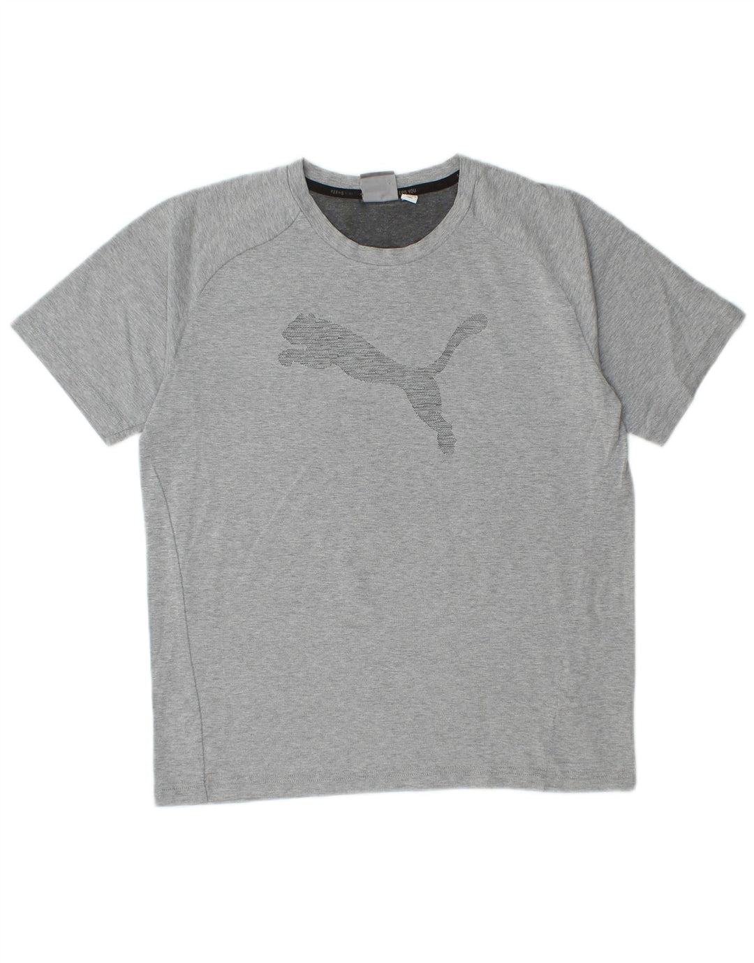 PUMA Herren Grafik-T-Shirt-Oberteil aus mittelgrauer Baumwolle