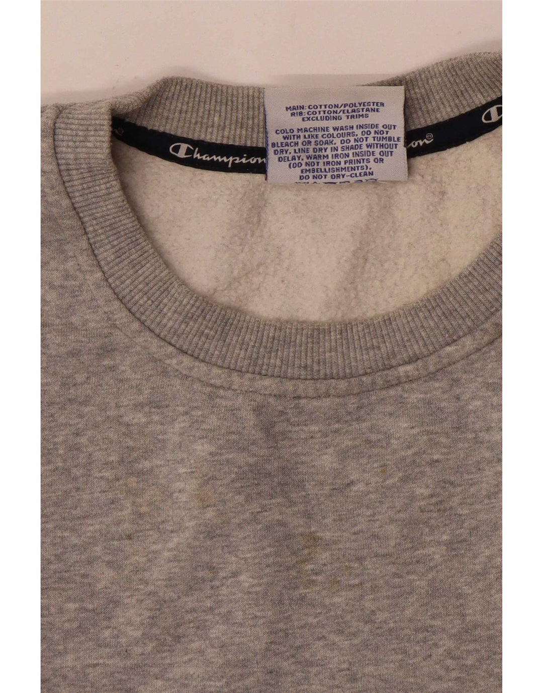 Champion Damen Crop Graphic Sweatshirt Pullover UK 14 Mittelgrau meliert