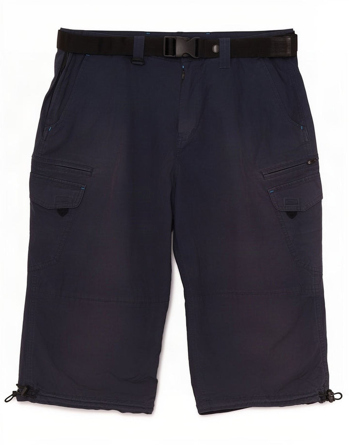 Marks & Spencer Herren-Cargo-Bermudashorts mit normaler Passform, W36, Größe L, Marineblau
