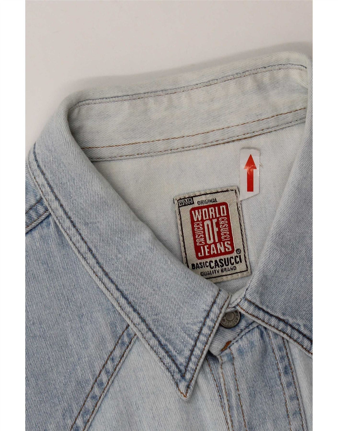Casucci Herren-Jeanshemd XL, blaue Baumwolle