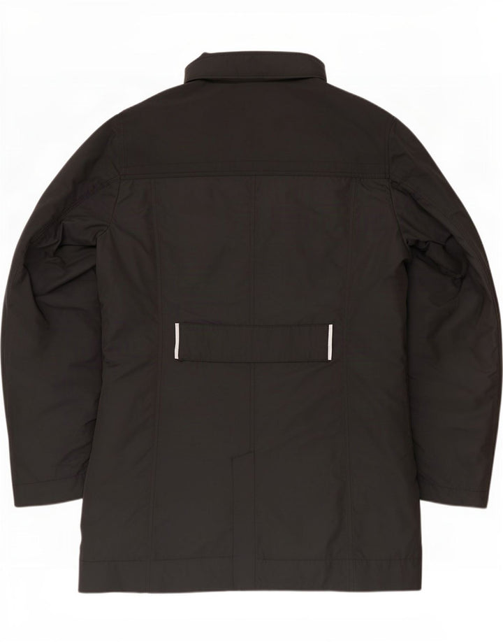 Zara Herren gepolsterter Mantel UK 40 Large Schwarz