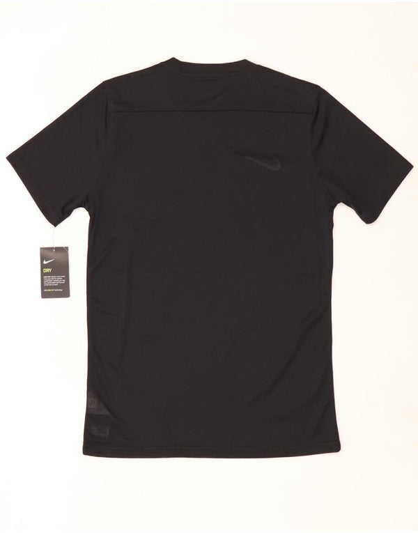 Nike Herren-T-Shirt mit Grafik, mittelgroß, schwarzes Polyester