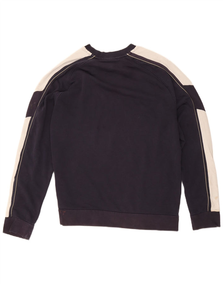 Puma Herren-Sweatshirt-Pullover, groß, marineblau, Colourblock-Baumwolle