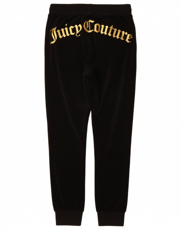 JUICY COUTURE Samt-Trainingshose für Mädchen, Jogginghose, 8–9 Jahre, Schwarz