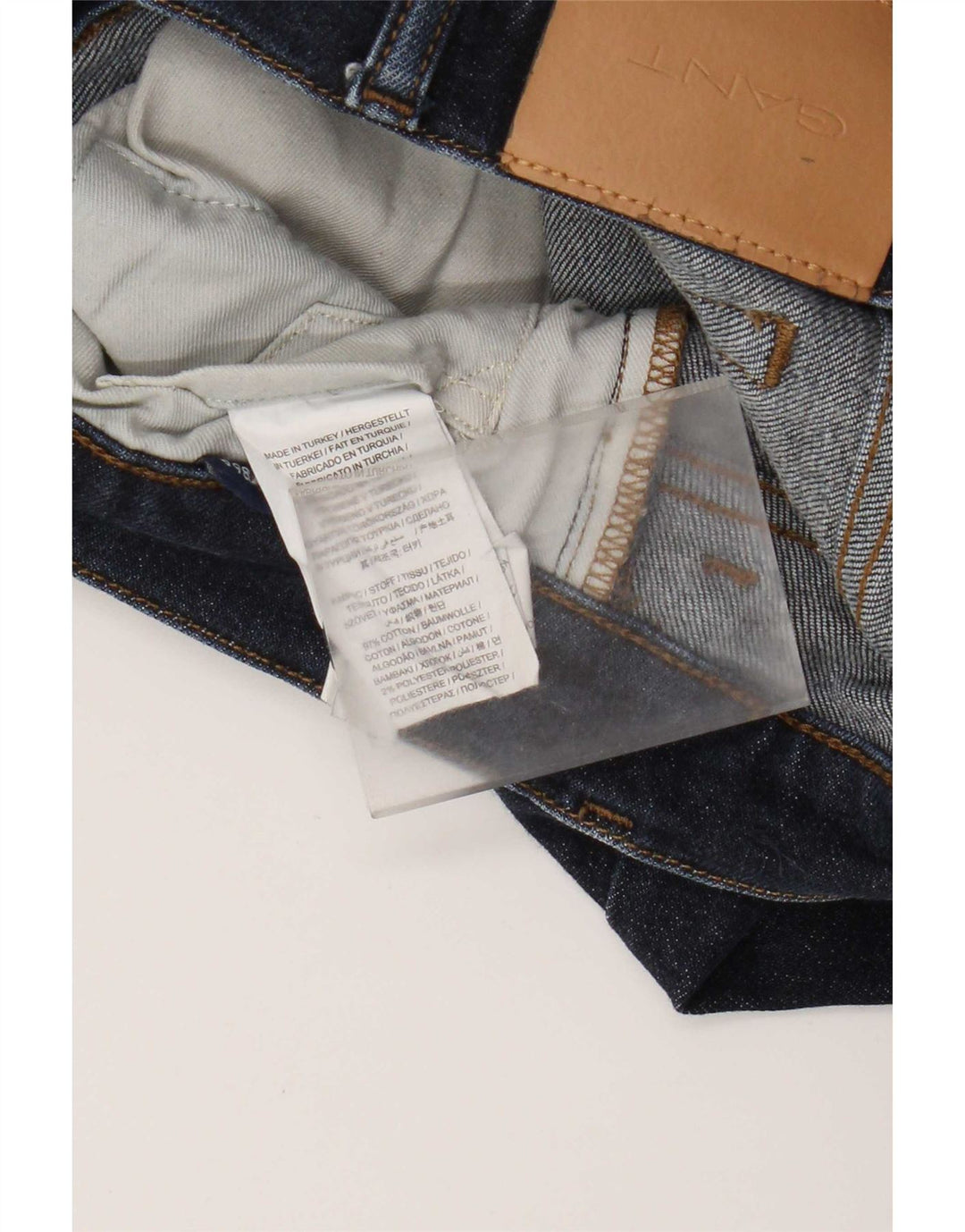 Gant Herren Slim Jeans W32 L32 Marineblaue Baumwolle