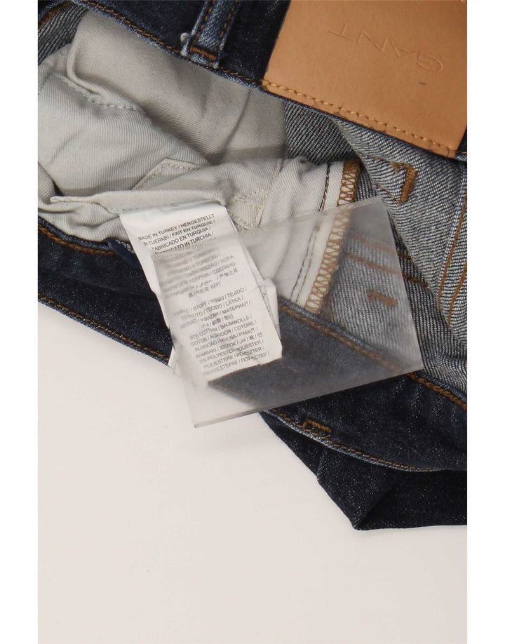 Gant Herren Slim Jeans W32 L32 Marineblaue Baumwolle