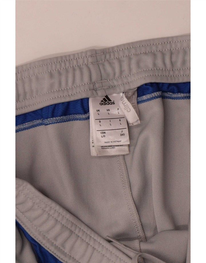 Adidas Herren Climacool Trainingshose, großes graues Colourblock-Polyester