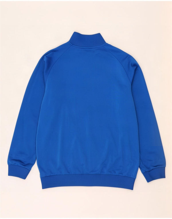 Adidas Jungen-Trainingsanzug-Top-Jacke, 15–16 Jahre, blaues Colourblock-Polyester