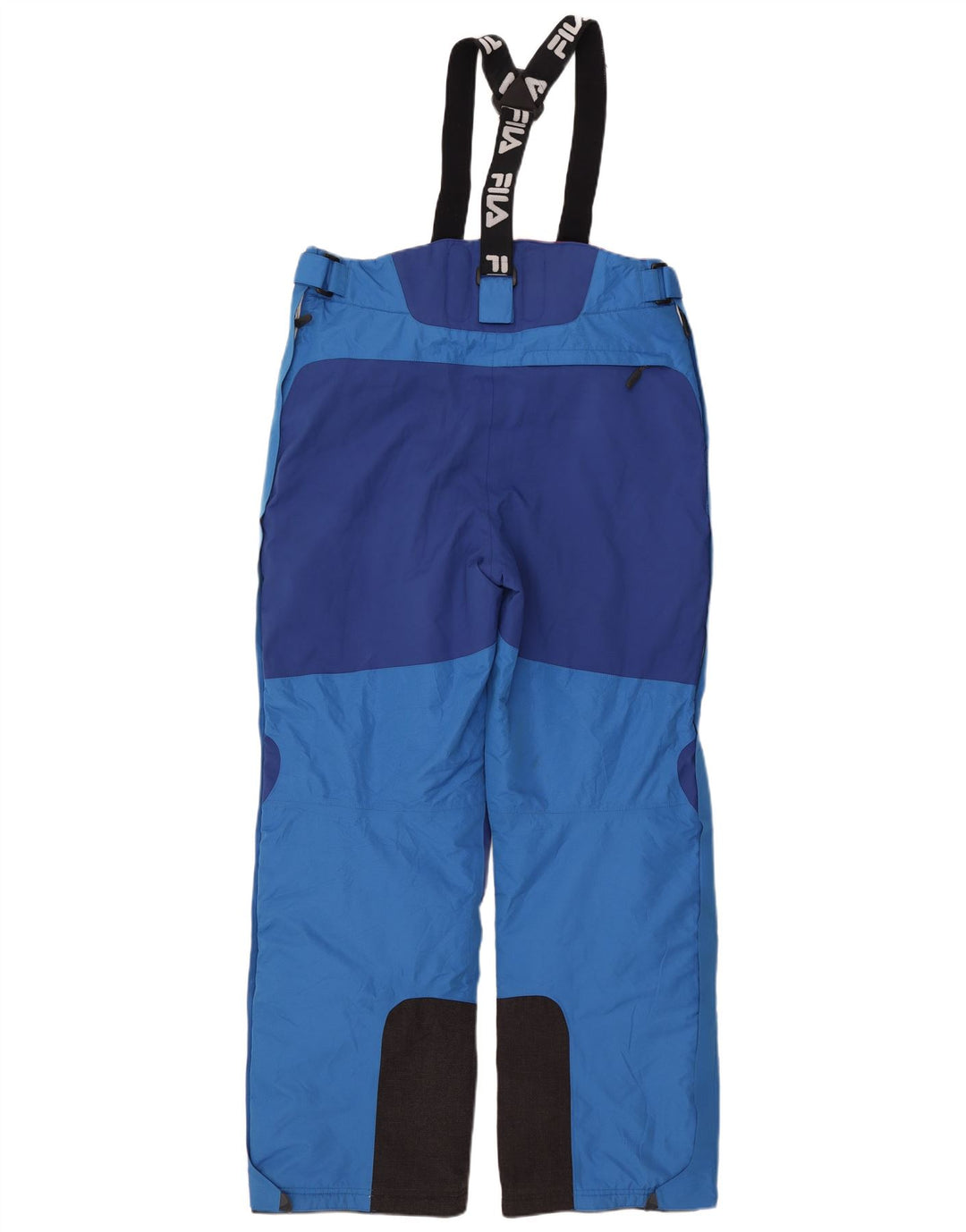 Fila Herren-Skihose mit Grafik-Latzhose, großes blaues Farbblock-Polyester