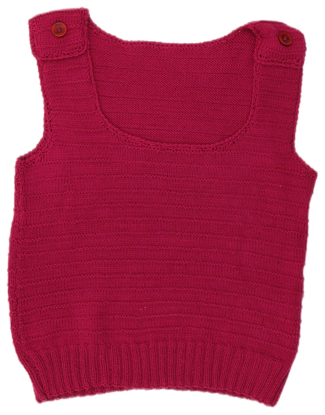 Vintage Damen Weste Tank Top UK 14 Mittelrosa