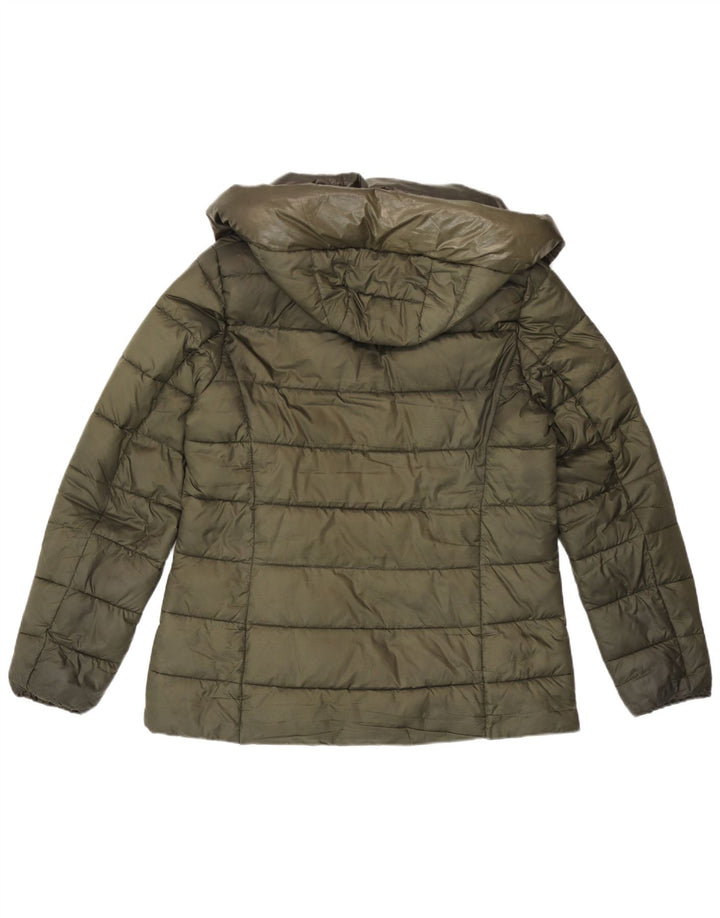 Esprit Damen-Jacke mit Kapuze, gepolstert, UK 16, Größe L, Khaki
