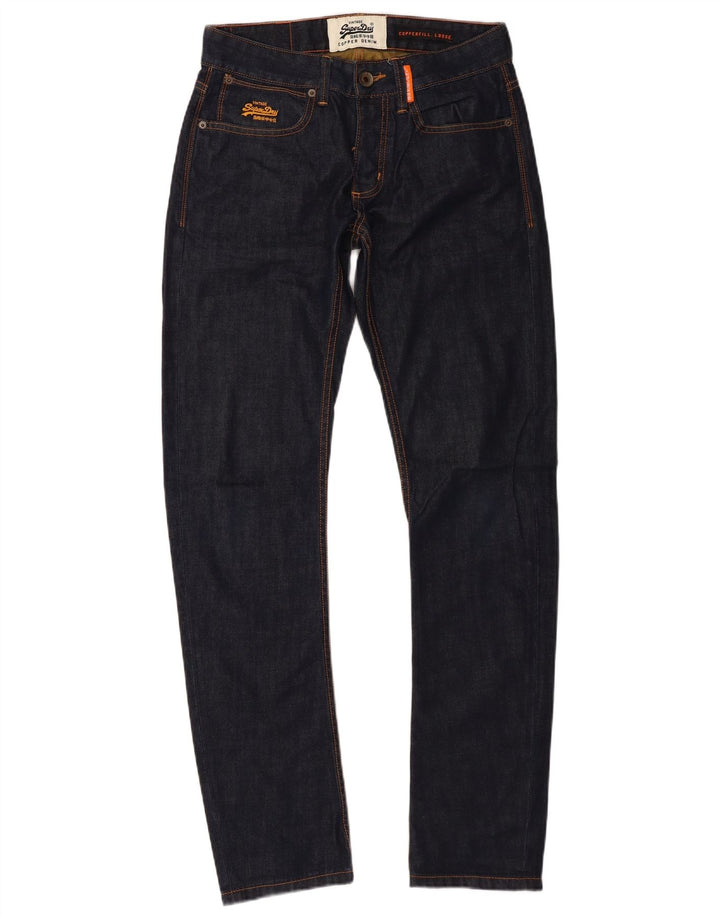 Superdry Herren Copperfill Loose Slim Jeans W28 L32 Marineblau Baumwolle