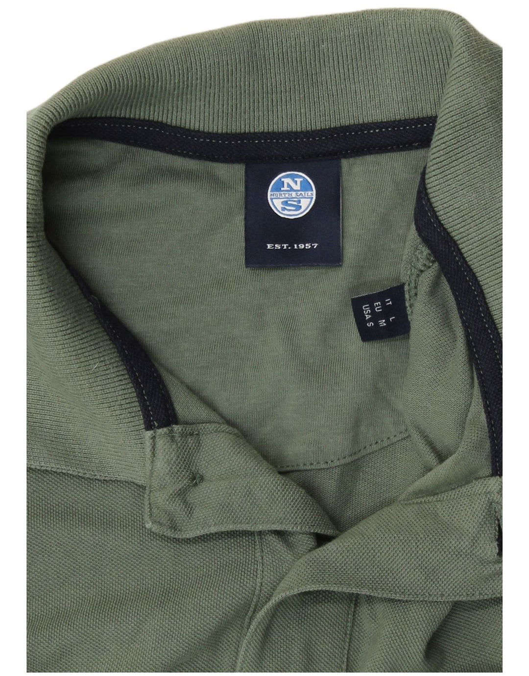 North Sails Herren-Poloshirt aus mittelgrüner Baumwolle