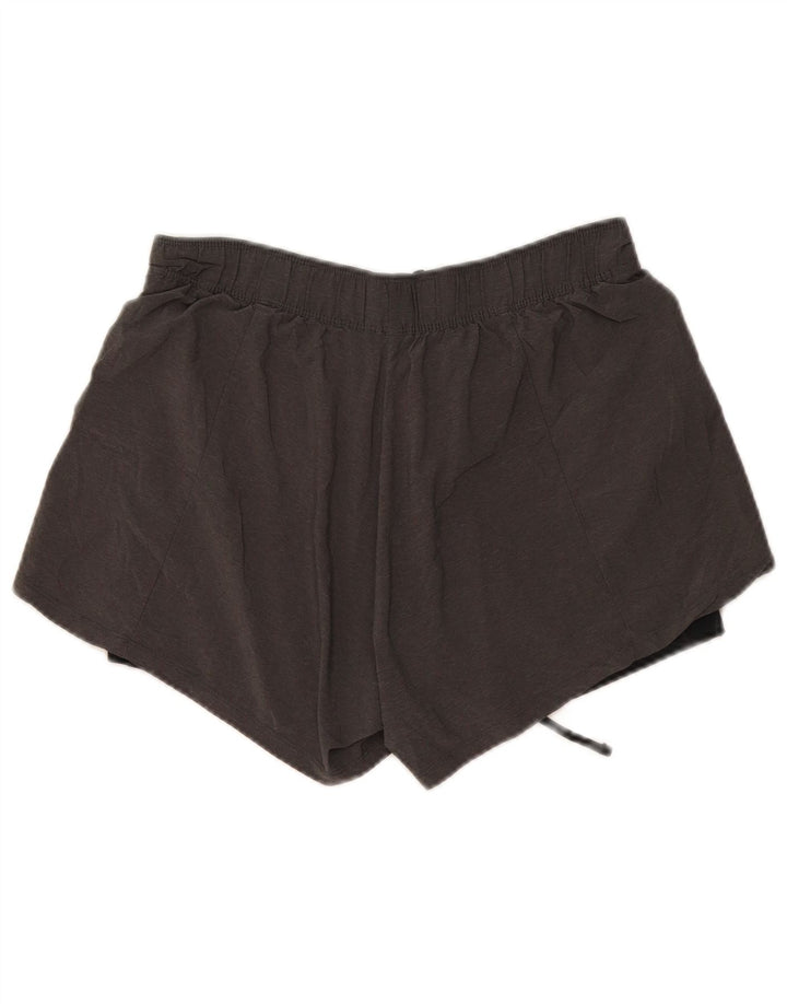 Nike Damen Sportshorts UK 14 Large Grau Colourblock