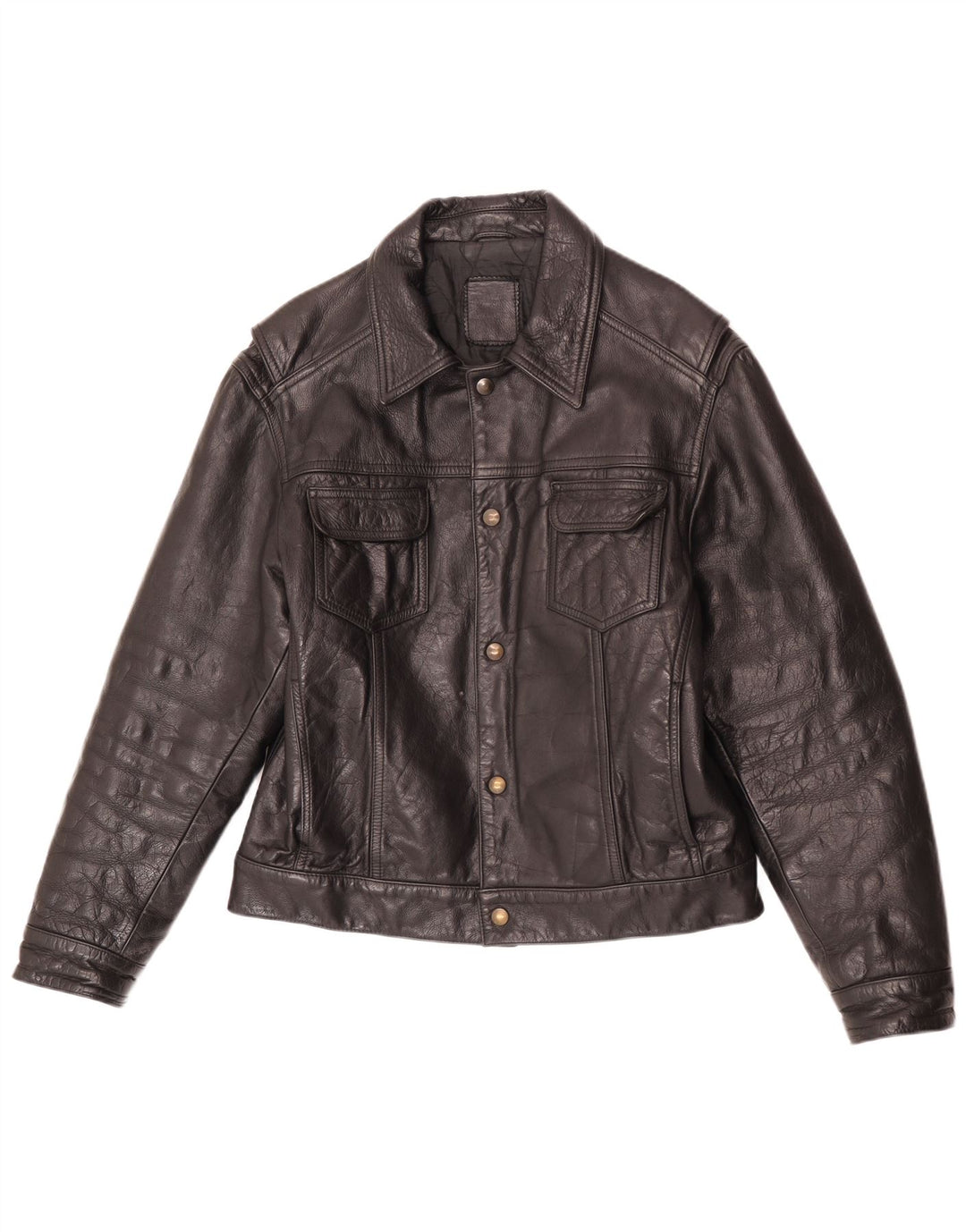 Vintage Herren Lederjacke UK 40 Large Schwarz