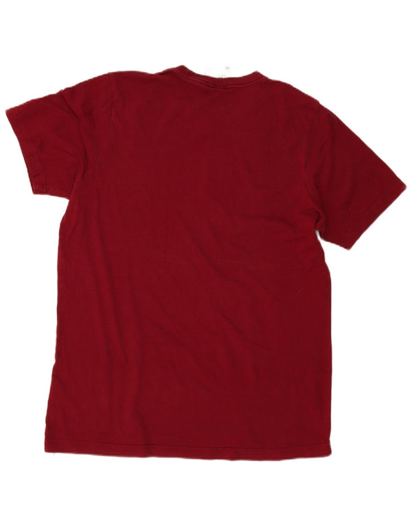 Adidas Herren T-Shirt Top Large Burgund Baumwolle
