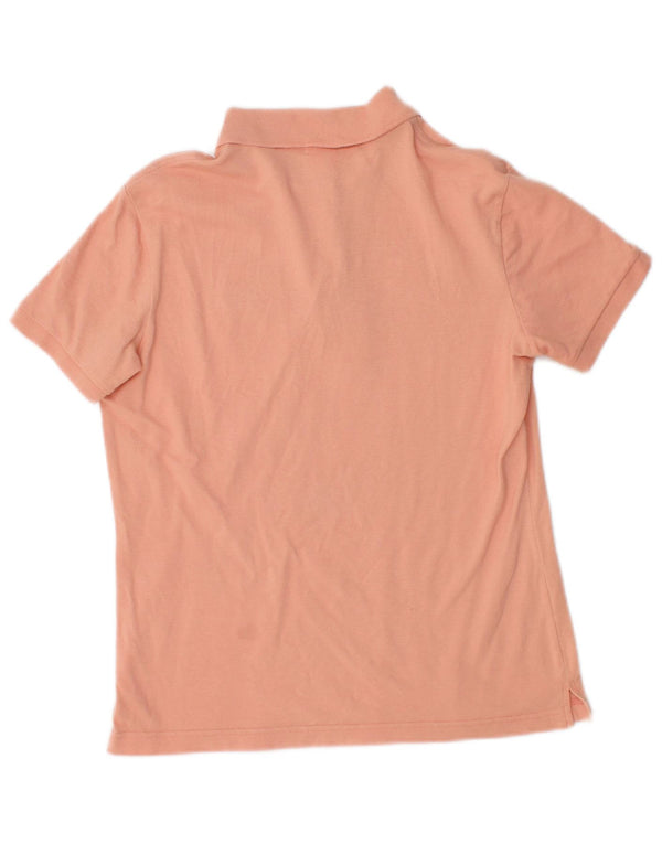 Lacoste Womens Polo Shirt UK 12 Medium Pink Cotton