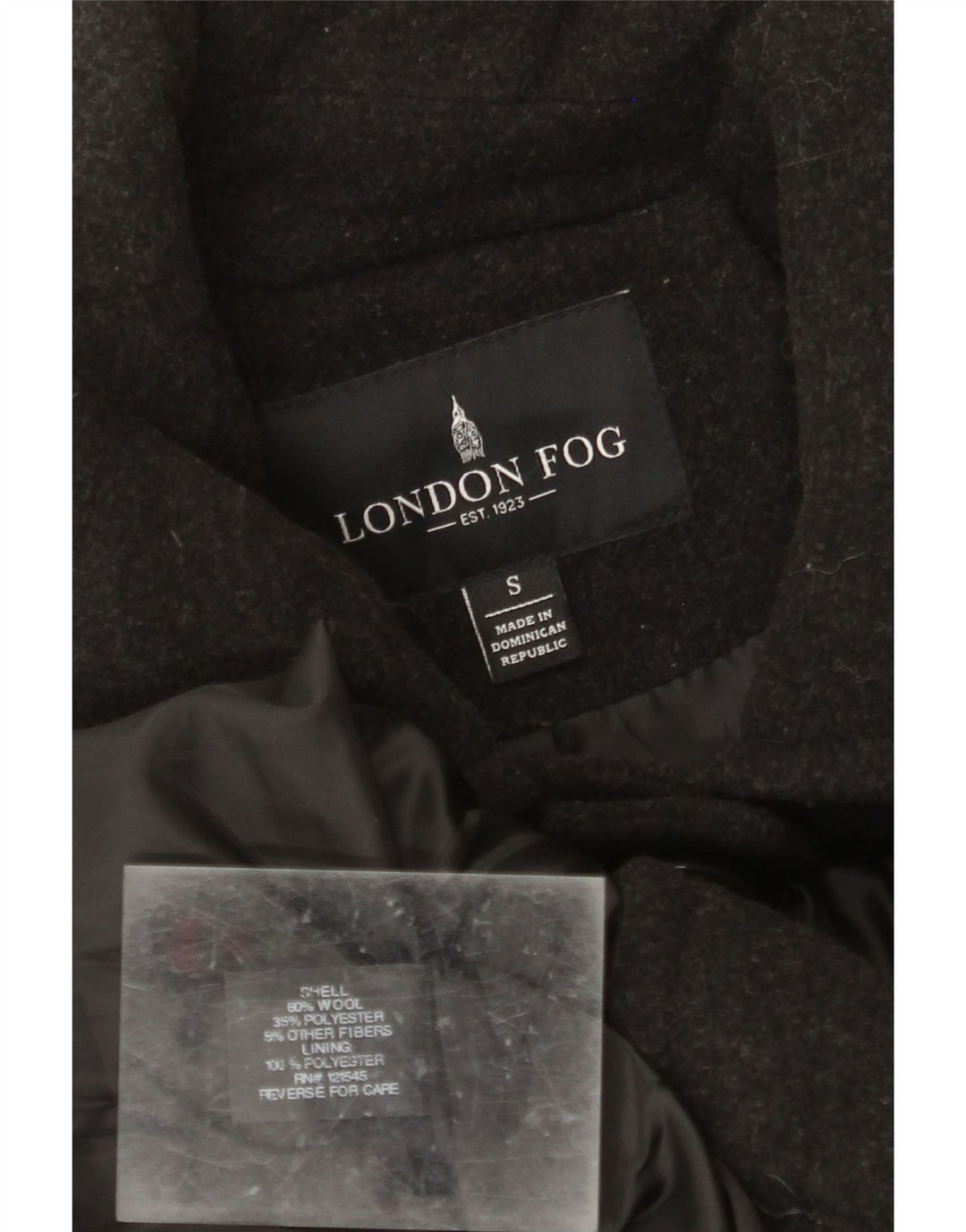 LONDON FOG Damenmantel UK 10 Small Graue Wolle