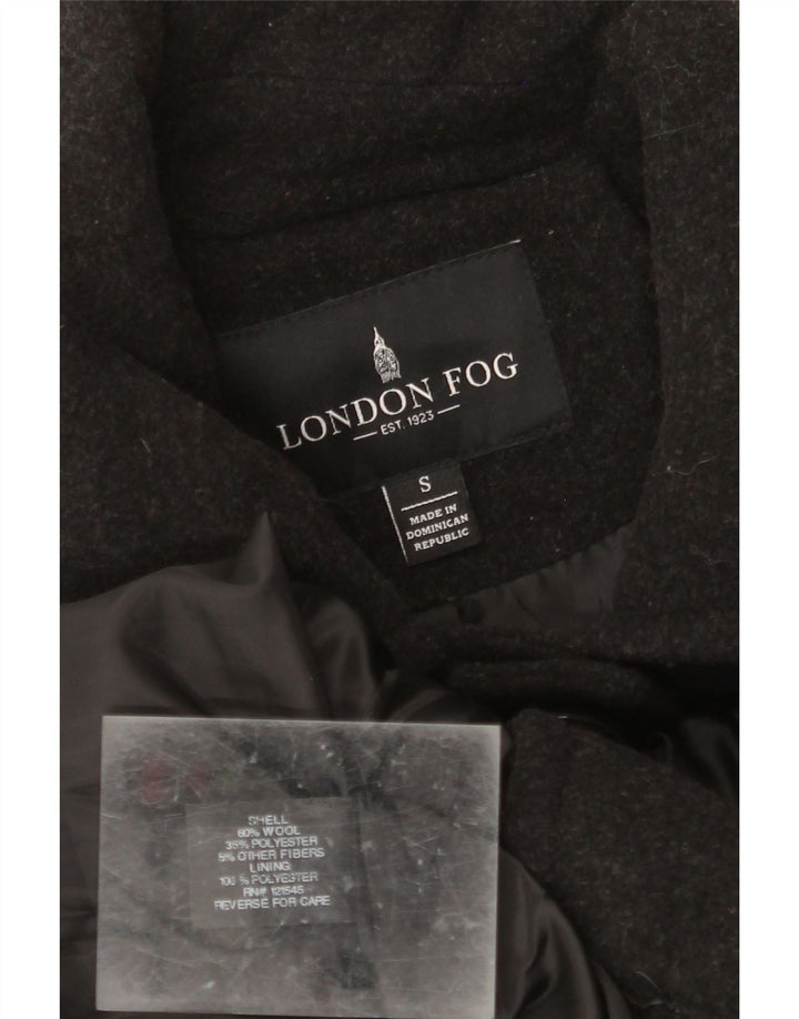 LONDON FOG Damenmantel UK 10 Small Graue Wolle