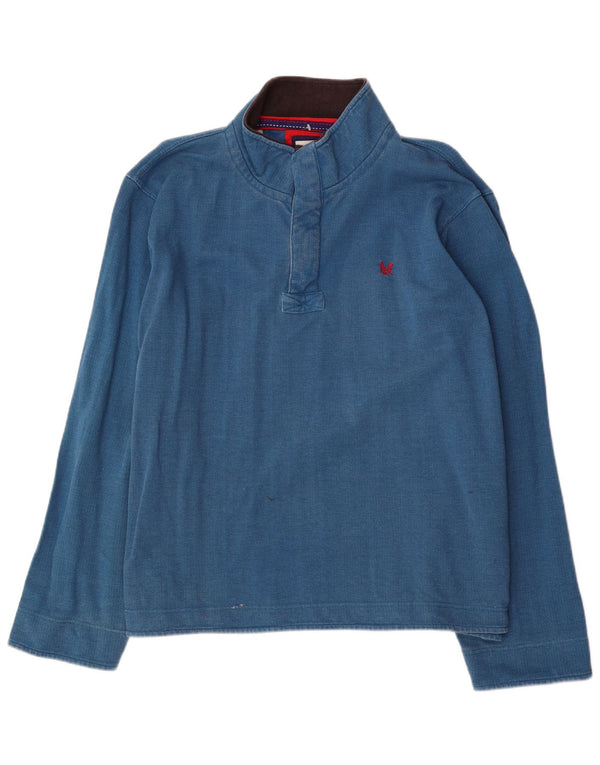 Crew Clothing Herren-Sweatshirt mit Reißverschluss, 2XL, Blau, Baumwolle