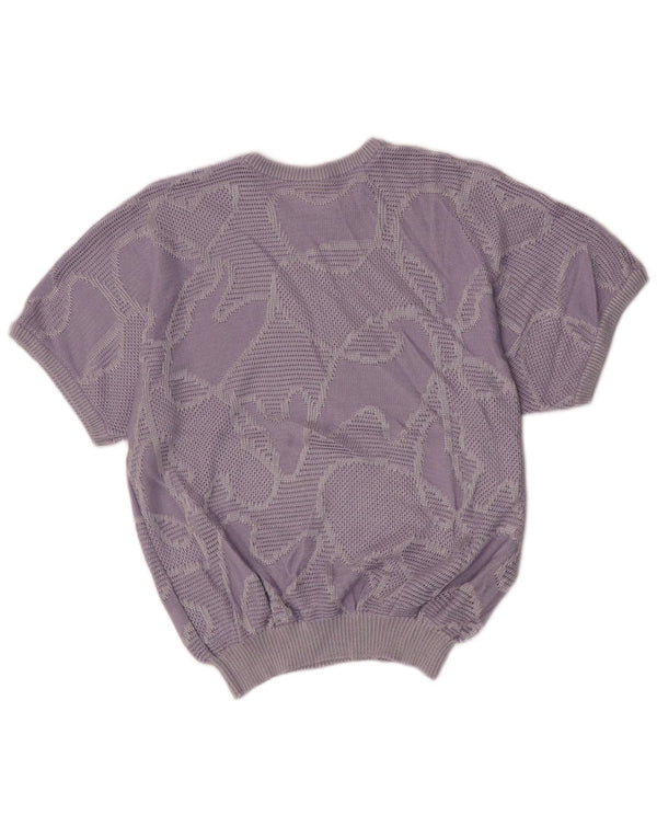Camilla Damen-Pullover mit kurzen Ärmeln und Rundhalsausschnitt, UK 18, XL, Lila