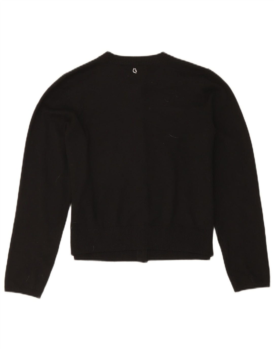 Guess Damen Crop Cardigan Pullover UK 12 Medium Schwarz Polyester