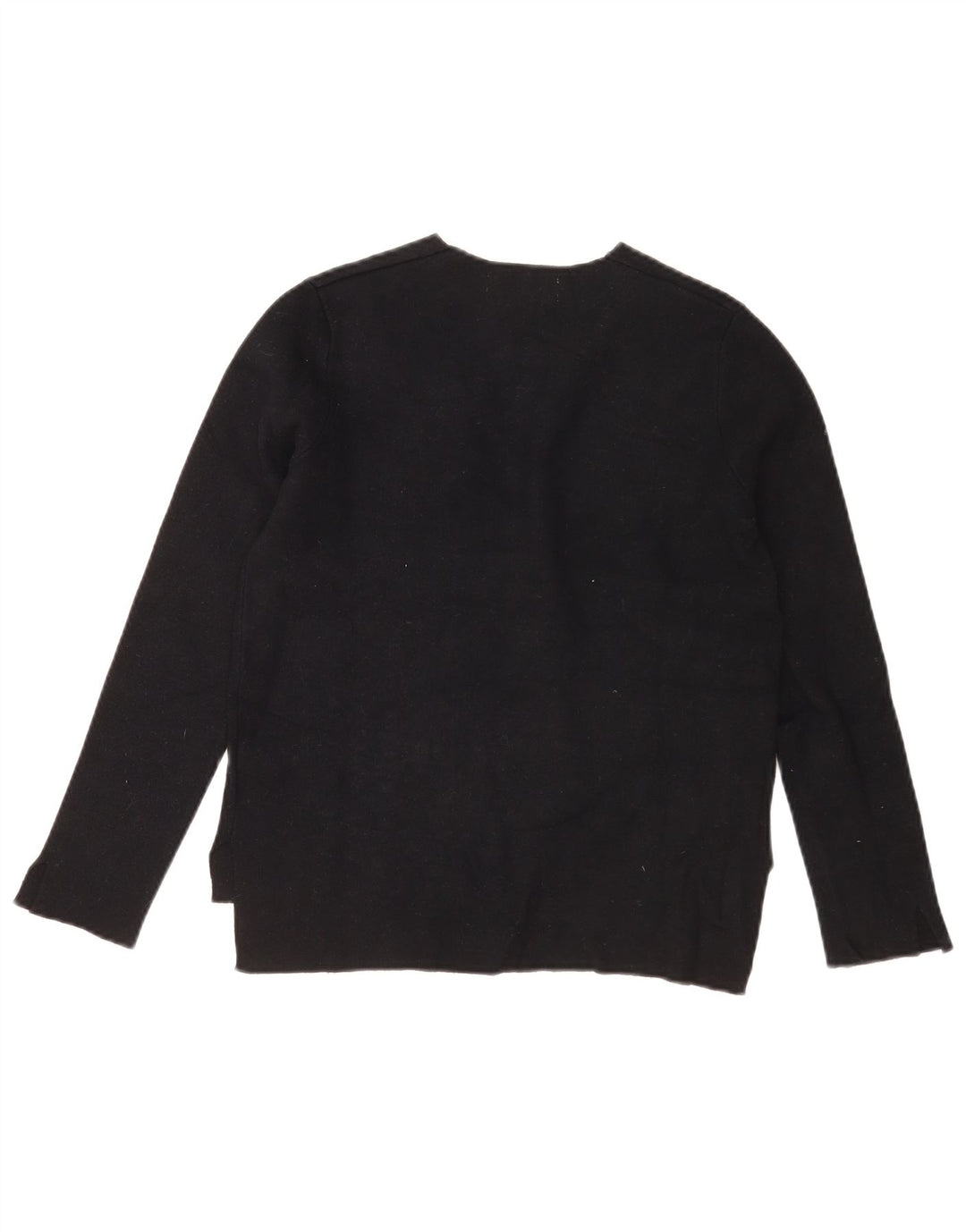 Zara Damen-Pullover mit V-Ausschnitt, Gr. 10, Größe S, schwarze Viskose