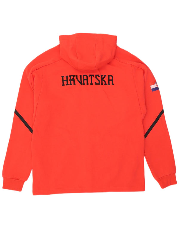 Adidas Herren Graphic Zip Hoodie Pullover XL Rot Baumwolle