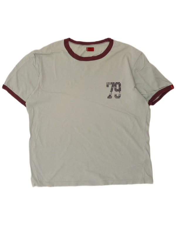 Levi's Herren Grafik-T-Shirt-Oberteil XL aus blauer Baumwolle