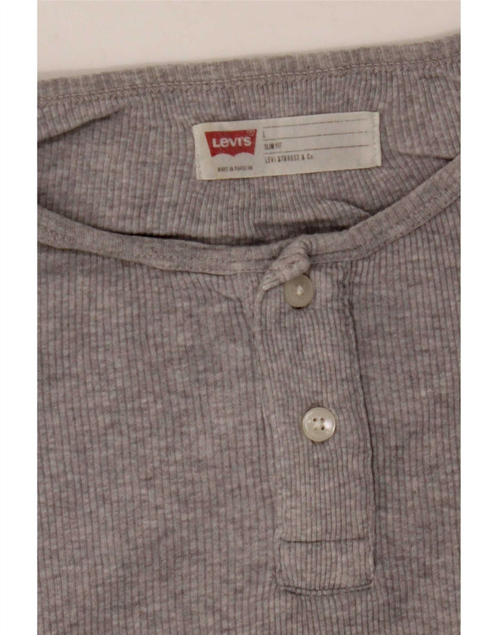 Levi's Herren Slim Fit Top Langarm Large Grau meliert